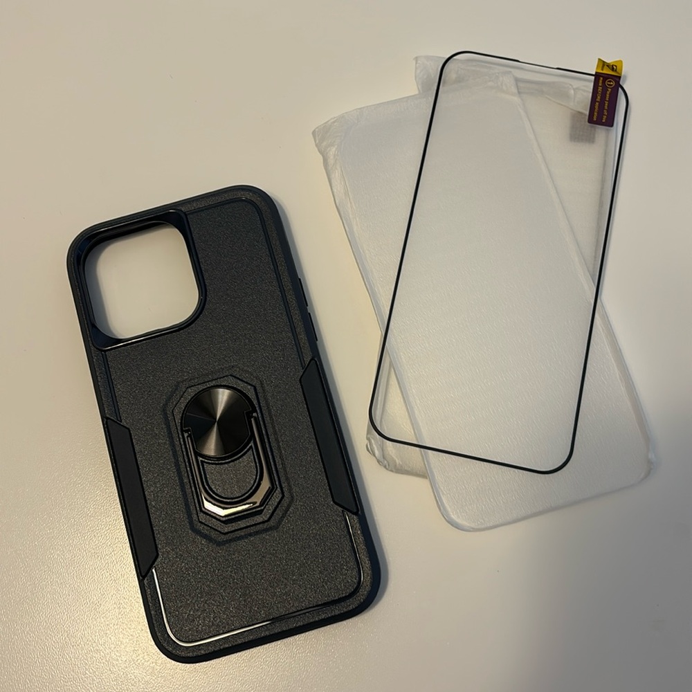 Blue | iPhone 14 Pro Max Phone Case w/ 2 Screen Protectors